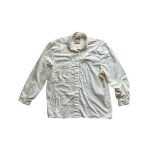 Vintage Gene Ewing BIS Shirt Men’s Medium Rich Denim Pale Yellow Long Sleeve